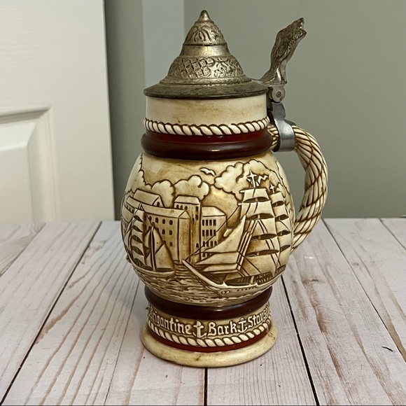1977 Avon Lidded Beer Stein Sailing Ships